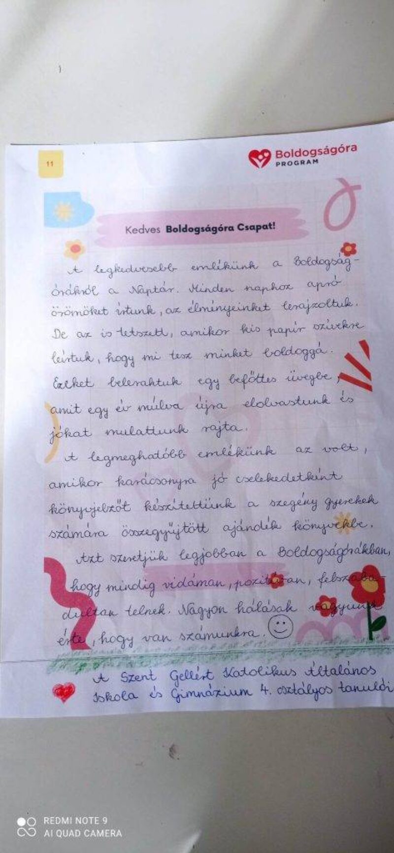 Boldogító levél